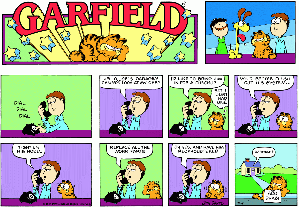 Garfield, October 4, 1981
