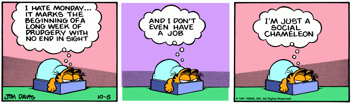 Garfield comic strip for Monday, October 5, 1981