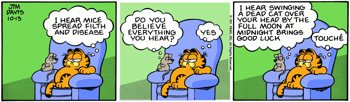 Garfield comic strip for Tuesday, October 13, 1981