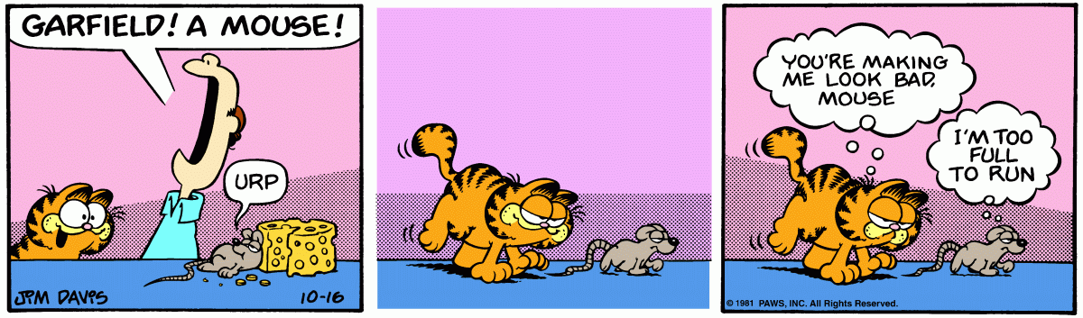 Garfield comic strip for Friday, October 16, 1981