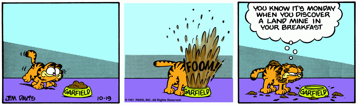 Garfield comic strip for Monday, October 19, 1981