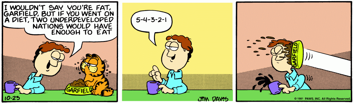 Garfield comic strip for Friday, October 23, 1981