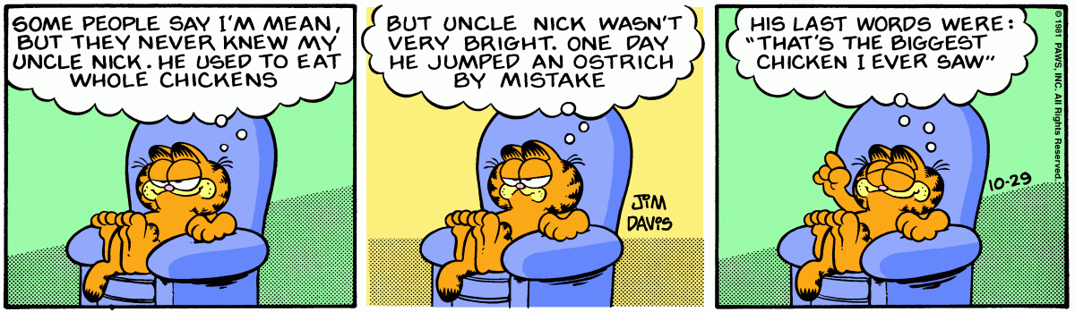 Garfield, October 29, 1981