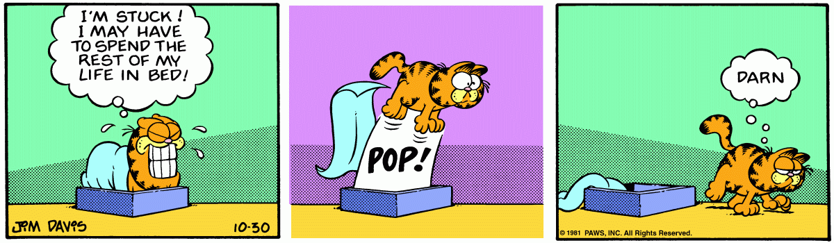 Garfield comic strip for Friday, October 30, 1981