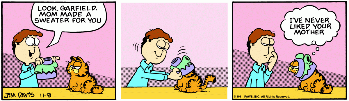 Garfield, November 9, 1981