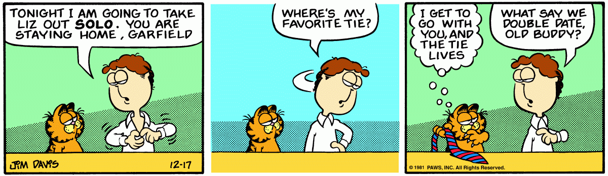 Garfield comic strip for Thursday, December 17, 1981