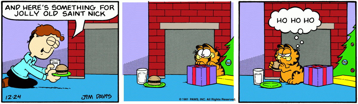 Garfield comic strip for Thursday, December 24, 1981