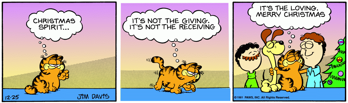 Garfield comic strip for Friday, December 25, 1981