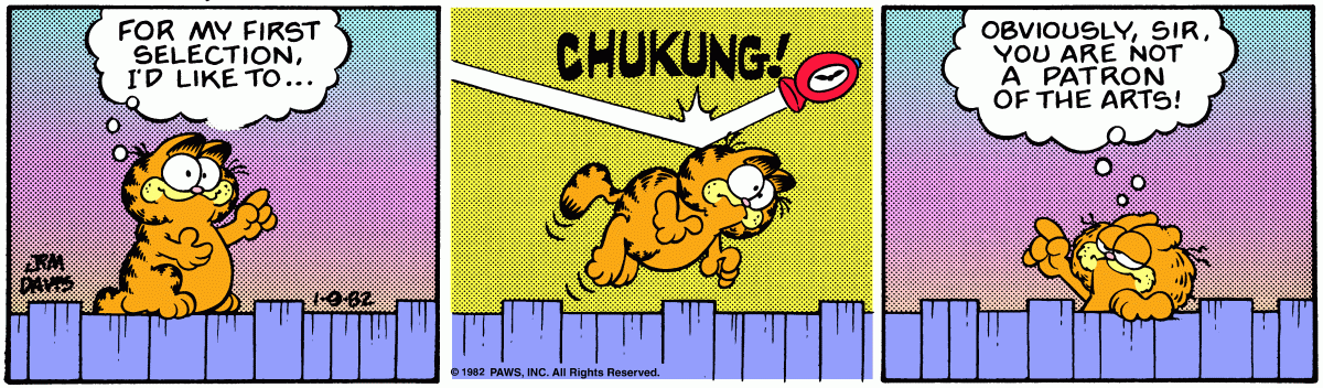 Garfield, January 9, 1982