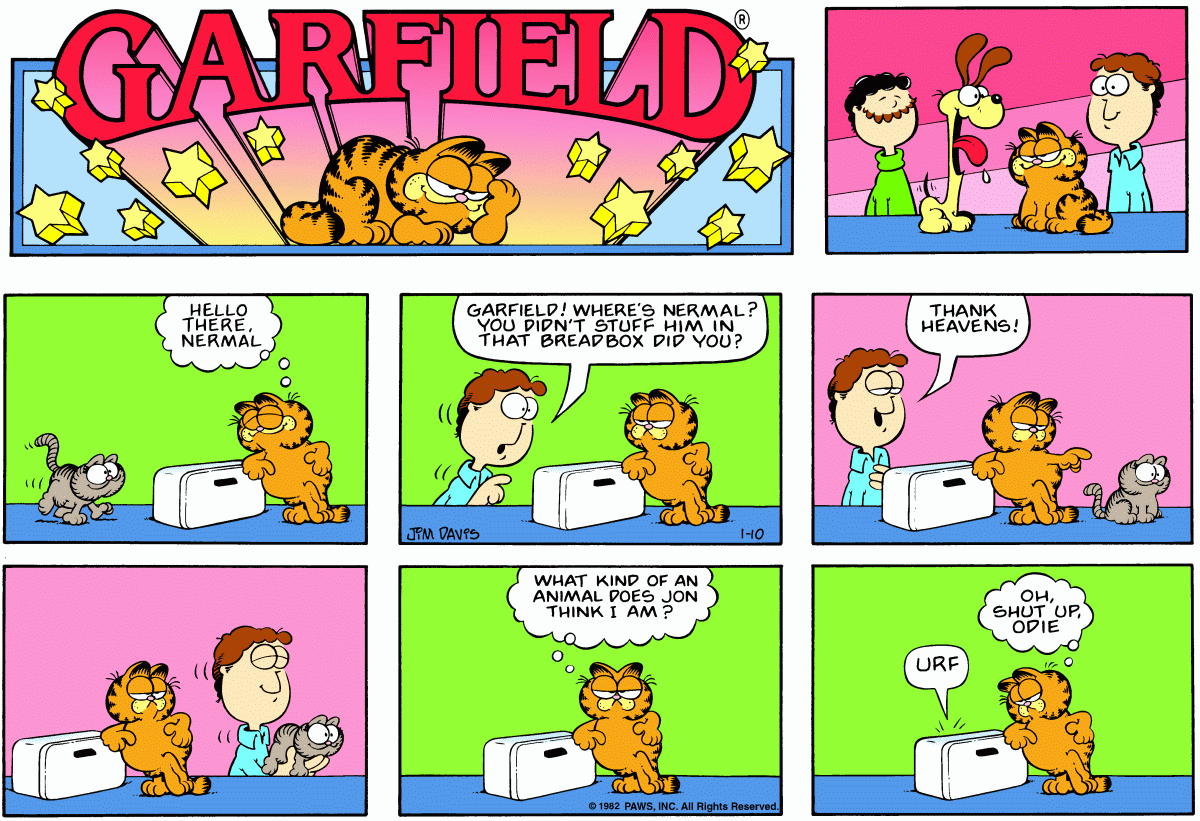 Garfield, January 10, 1982