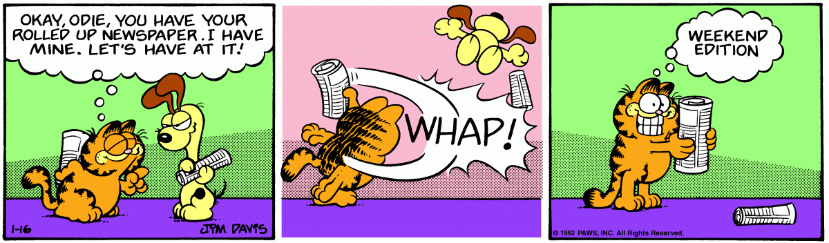 Garfield, January 16, 1982
