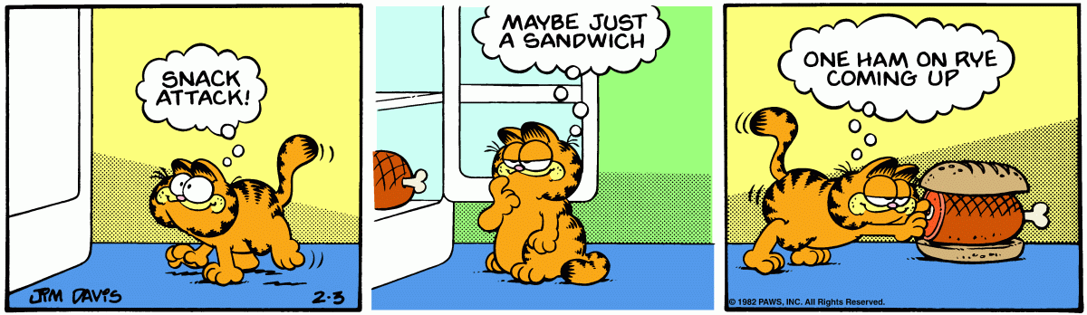 Garfield, February 3, 1982