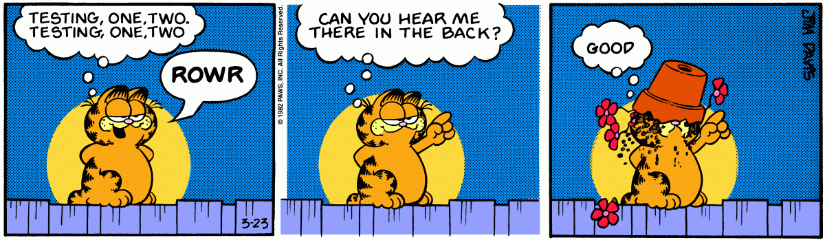 Garfield, March 23, 1982