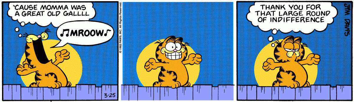 Garfield, March 25, 1982