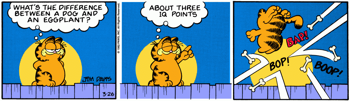 Garfield, March 26, 1982