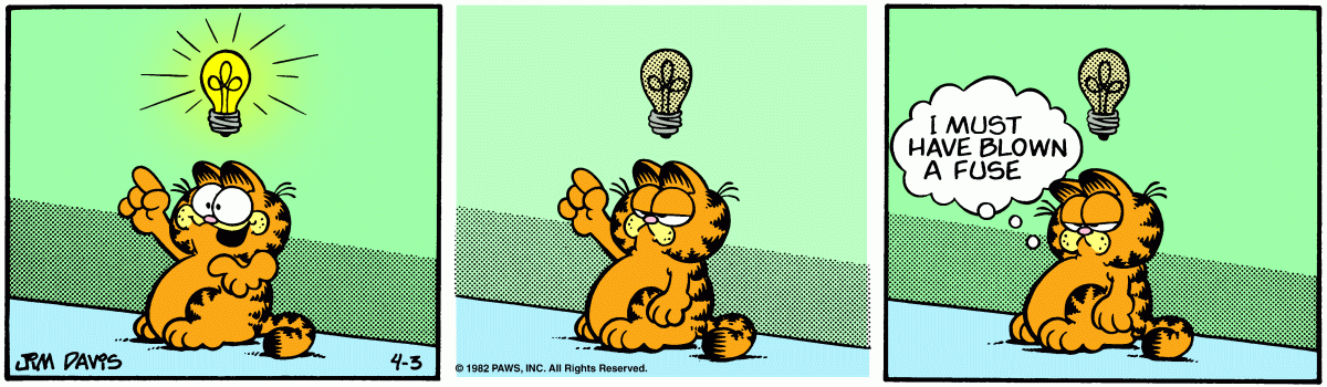 Garfield, April 3, 1982