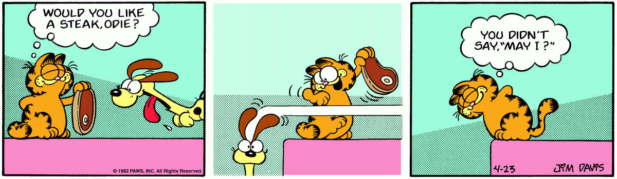 Garfield, April 23, 1982