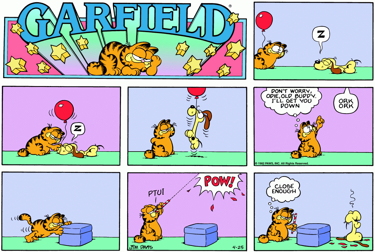 Garfield, April 25, 1982