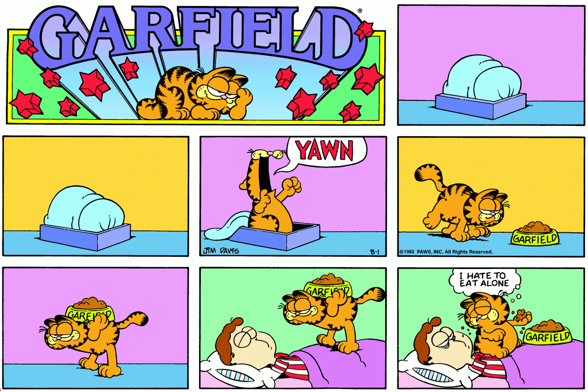 Garfield, August 1, 1982