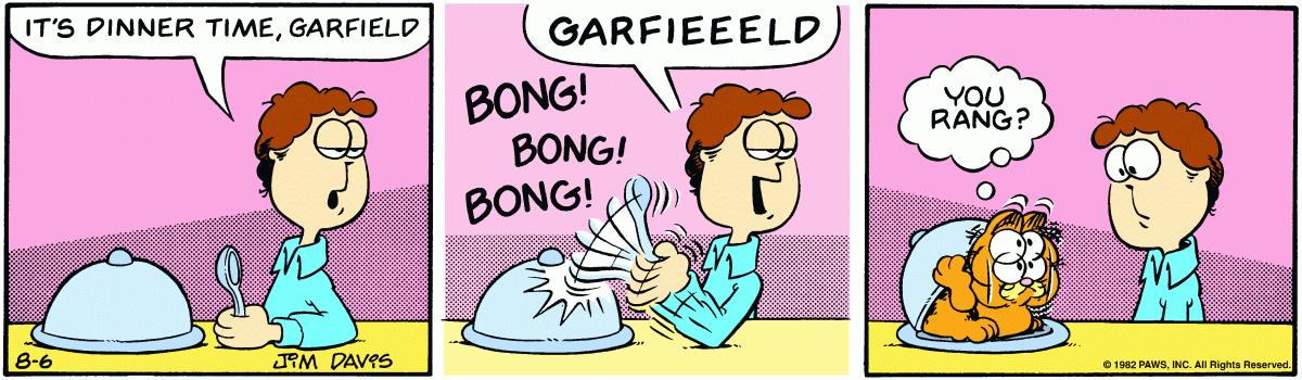 Garfield, August 6, 1982