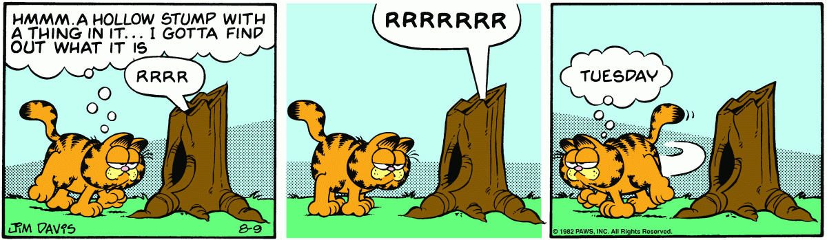 Garfield, August 9, 1982