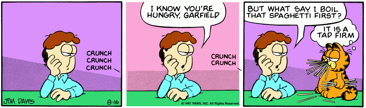 Garfield, August 16, 1982