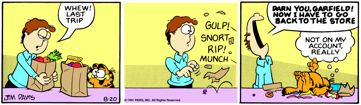 Garfield, August 20, 1982