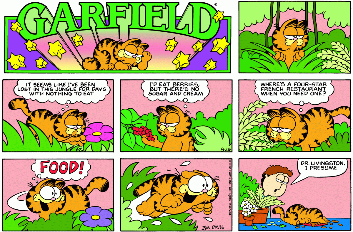 Garfield, August 29, 1982