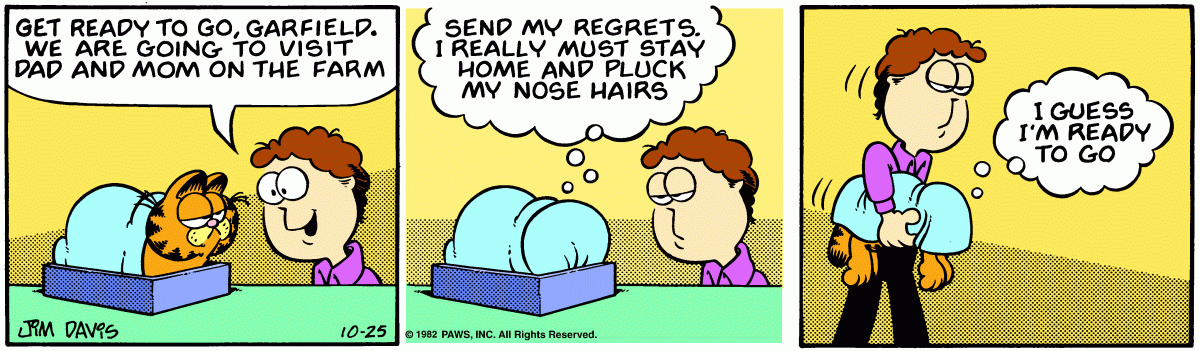 Garfield, October 25, 1982