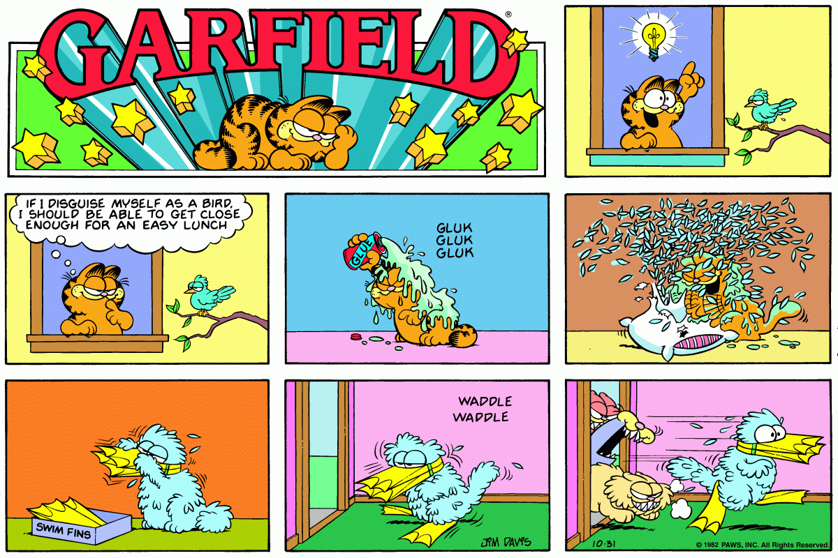 Garfield, October 31, 1982