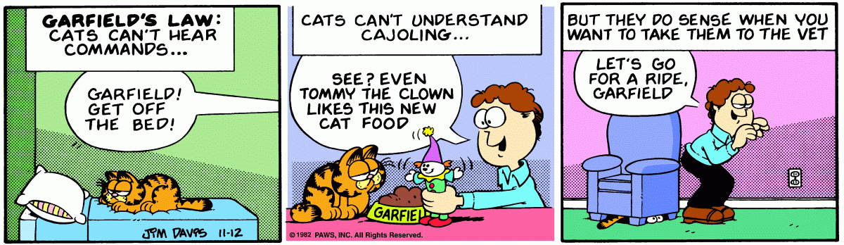 Garfield, November 12, 1982