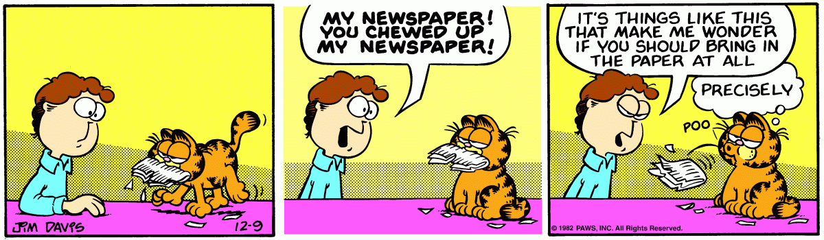 Garfield, December 9, 1982