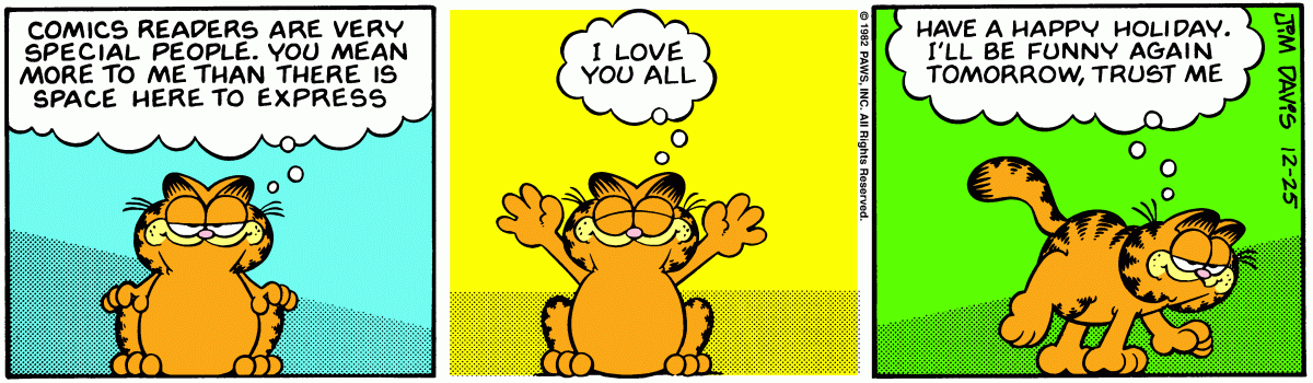 Garfield, December 25, 1982