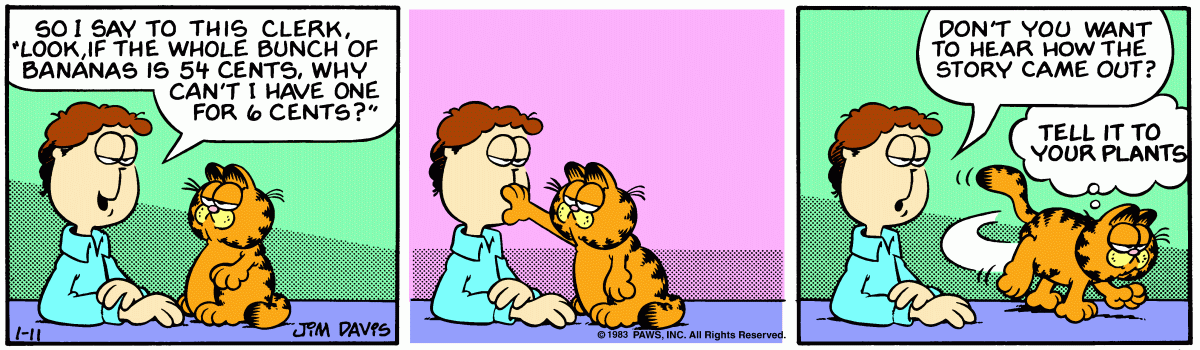 Garfield, January 11, 1983