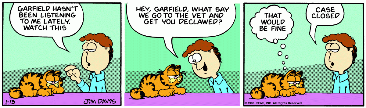 Garfield, January 13, 1983