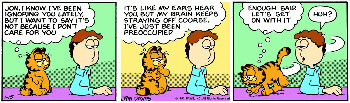 Garfield, January 15, 1983