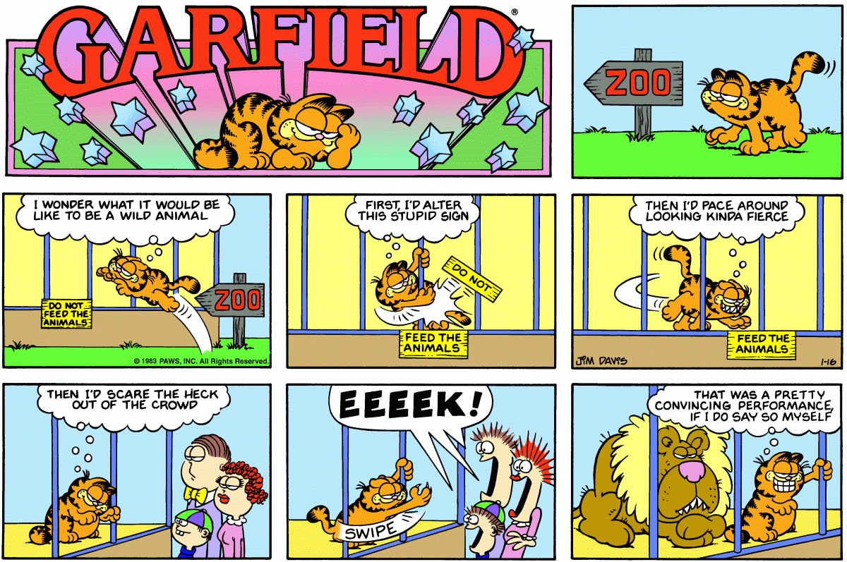 Garfield, January 16, 1983
