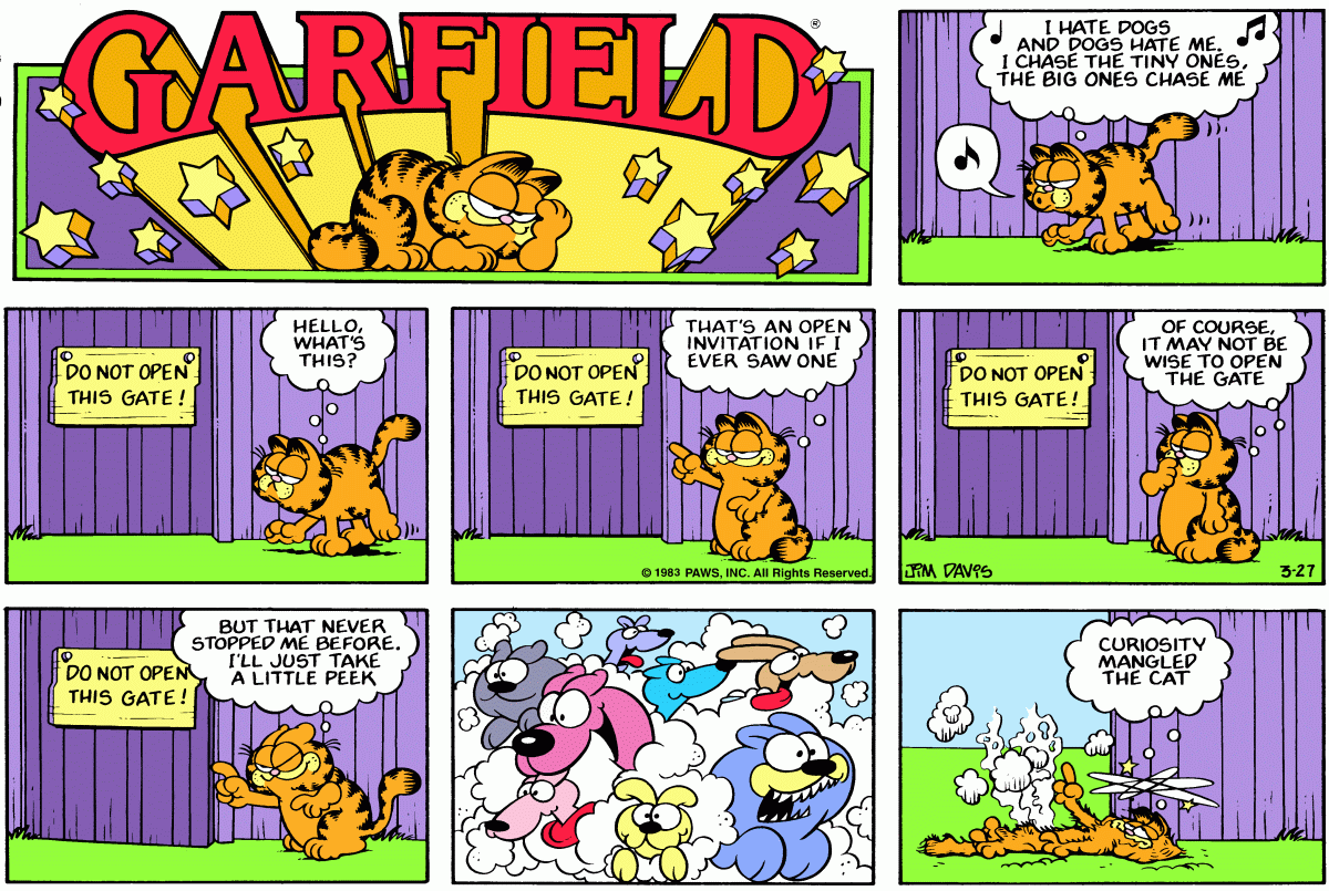Garfield, March 27, 1983