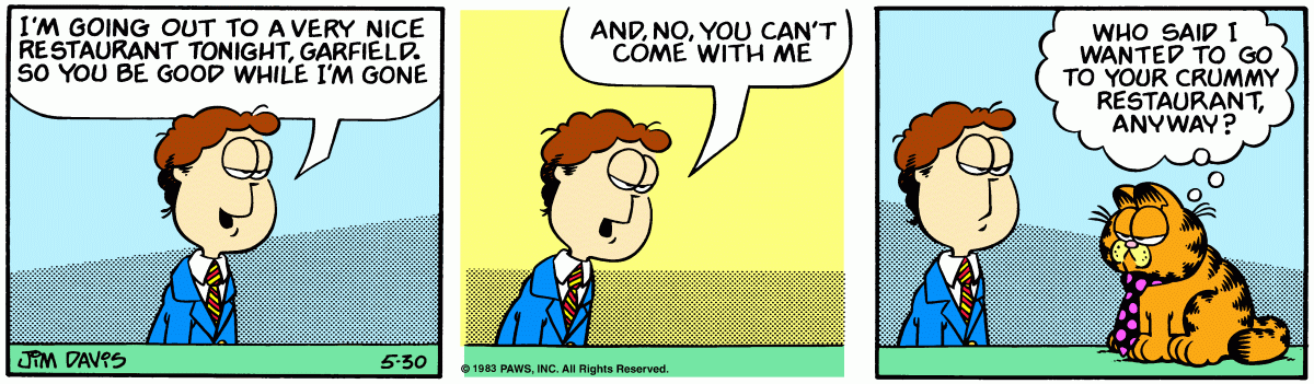 Garfield, May 30, 1983
