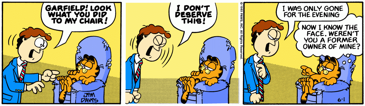 Garfield, June 1, 1983