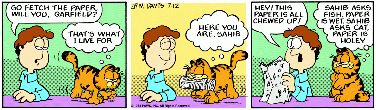 Garfield, July 12, 1983