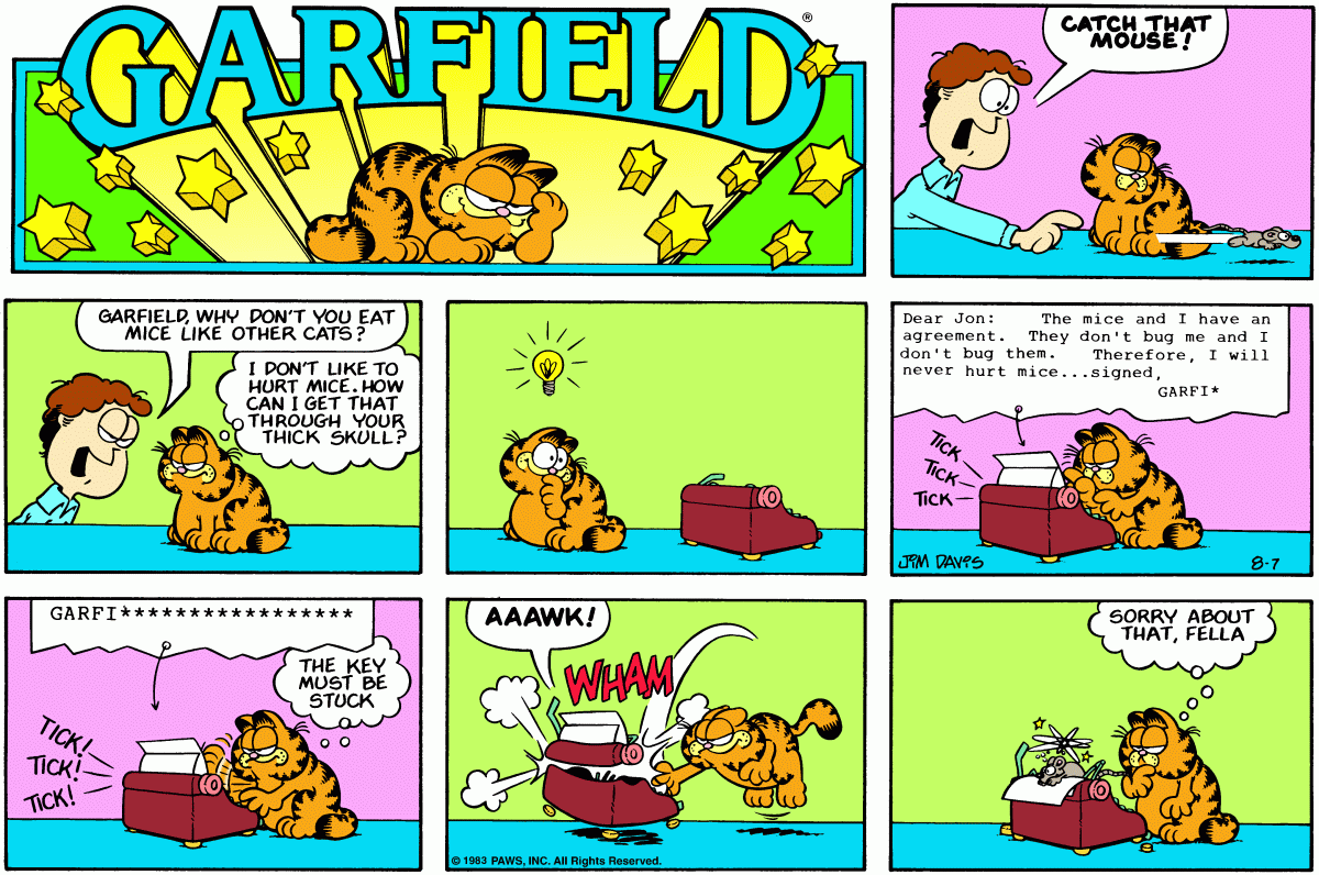 Garfield, August 7, 1983