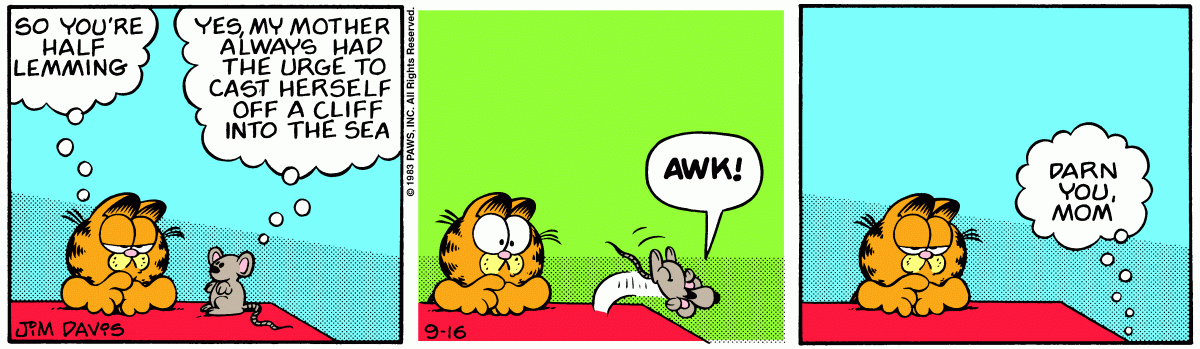 Garfield, September 16, 1983
