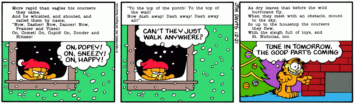 Garfield, December 21, 1983