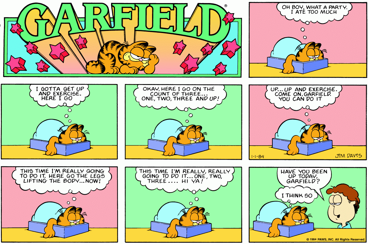 Garfield, January 1, 1984