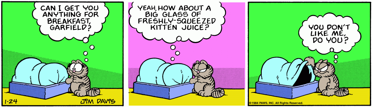 Garfield, January 24, 1984