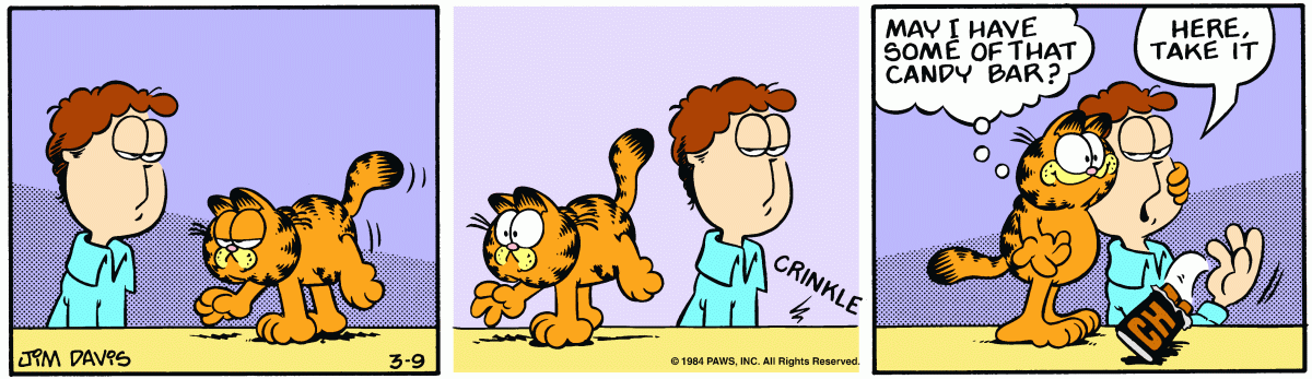 Garfield, March 9, 1984
