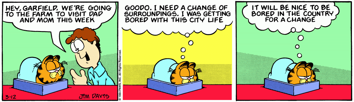 Garfield, March 12, 1984