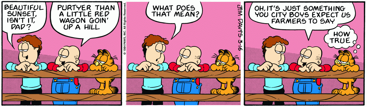 Garfield, March 16, 1984