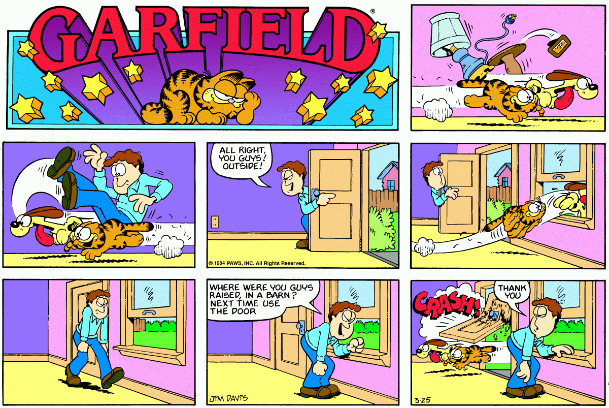 Garfield, March 25, 1984